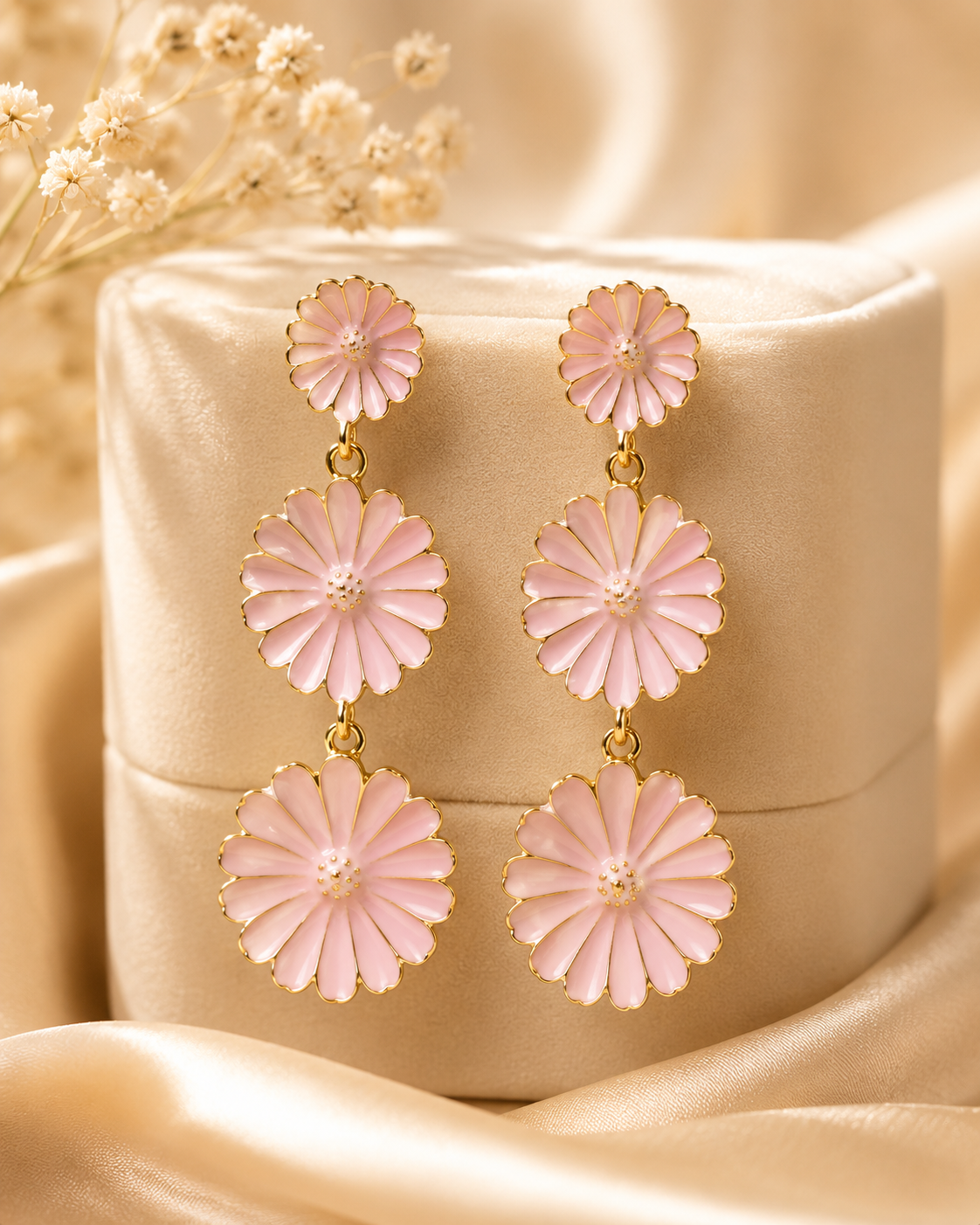 Blush Blossom Drop Earrings