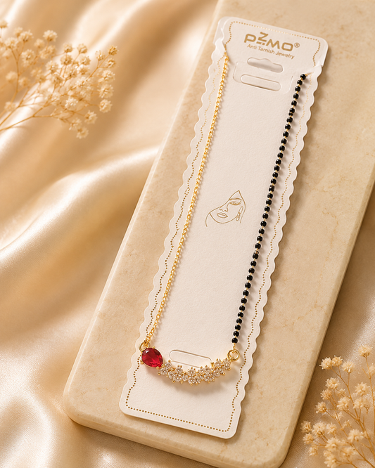 Elegant Ruby Mangalsutra Necklace