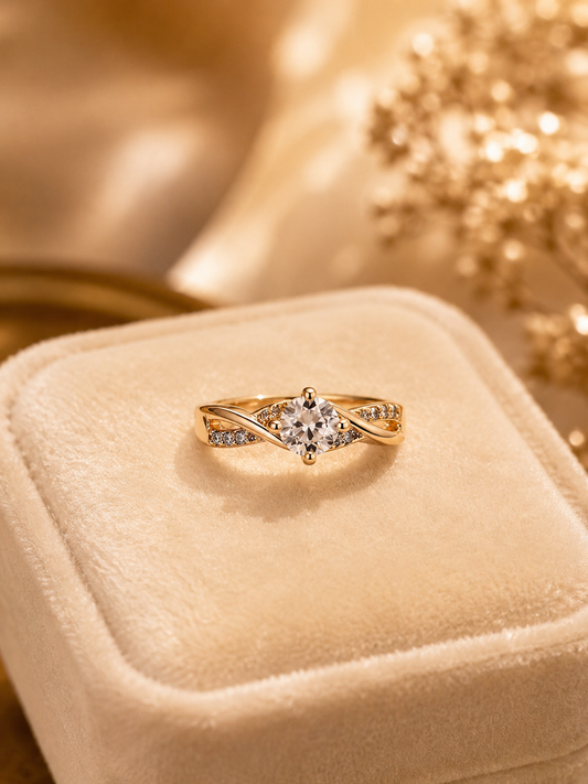 Twisted Solitaire Ring