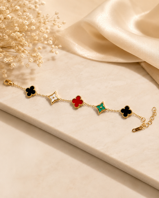 Multicolor Clover Bracelet