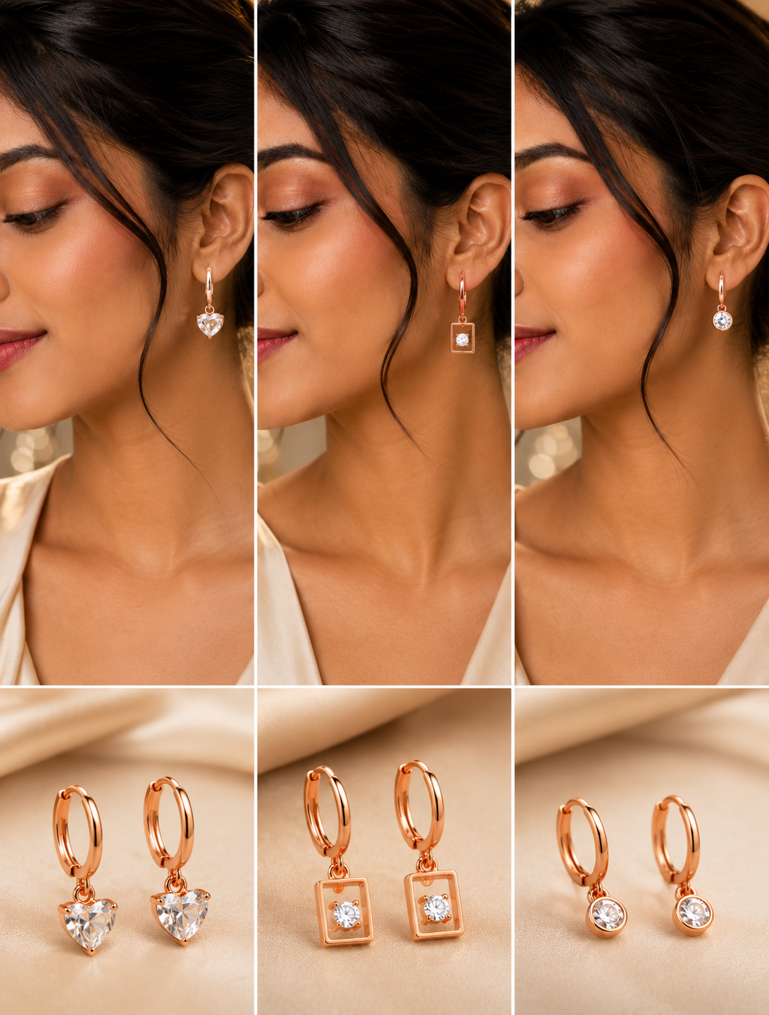 Minimal Charm Hoop Earrings
