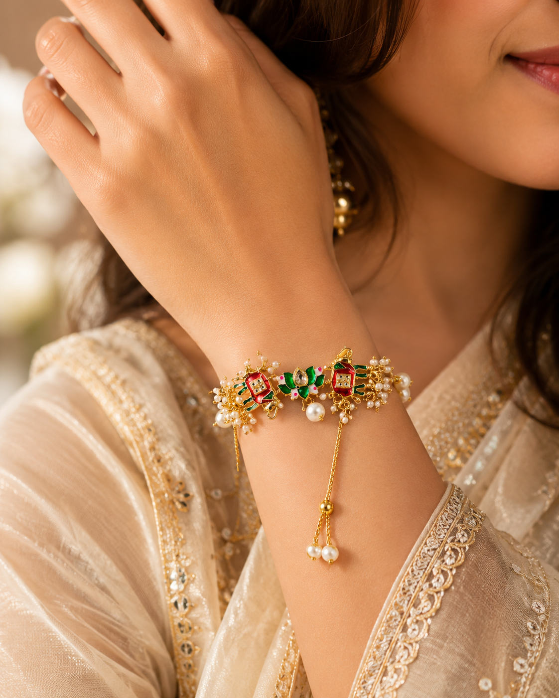 Royal Lotus Rakhi Set