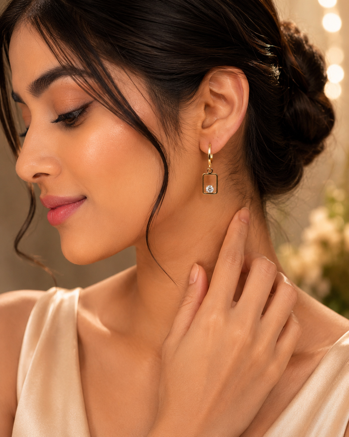 Minimal Charm Hoop Earrings