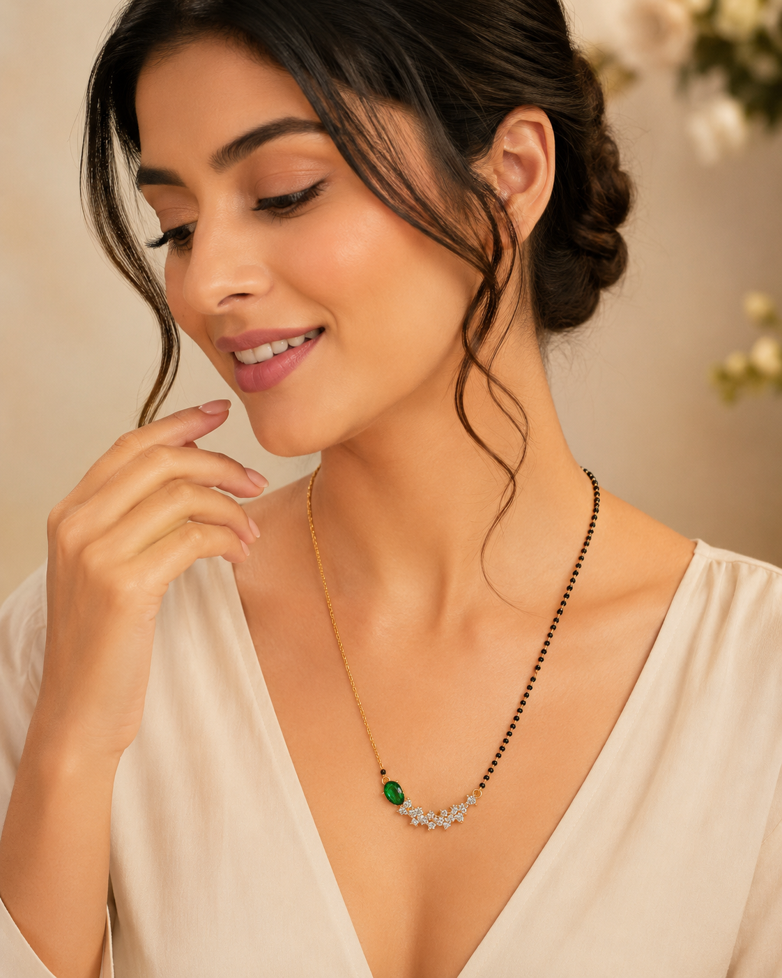 Floral Charm Mangalsutra
